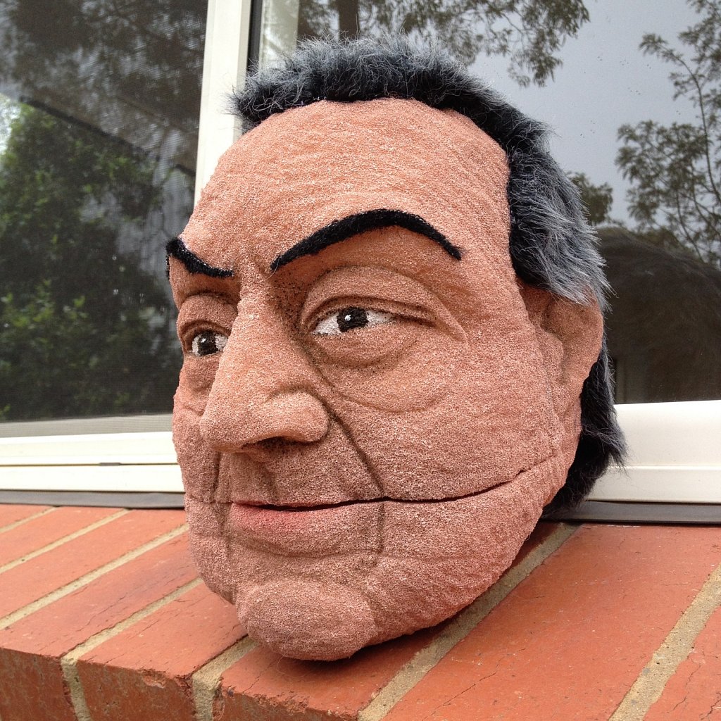 Joe Hockey puppet head