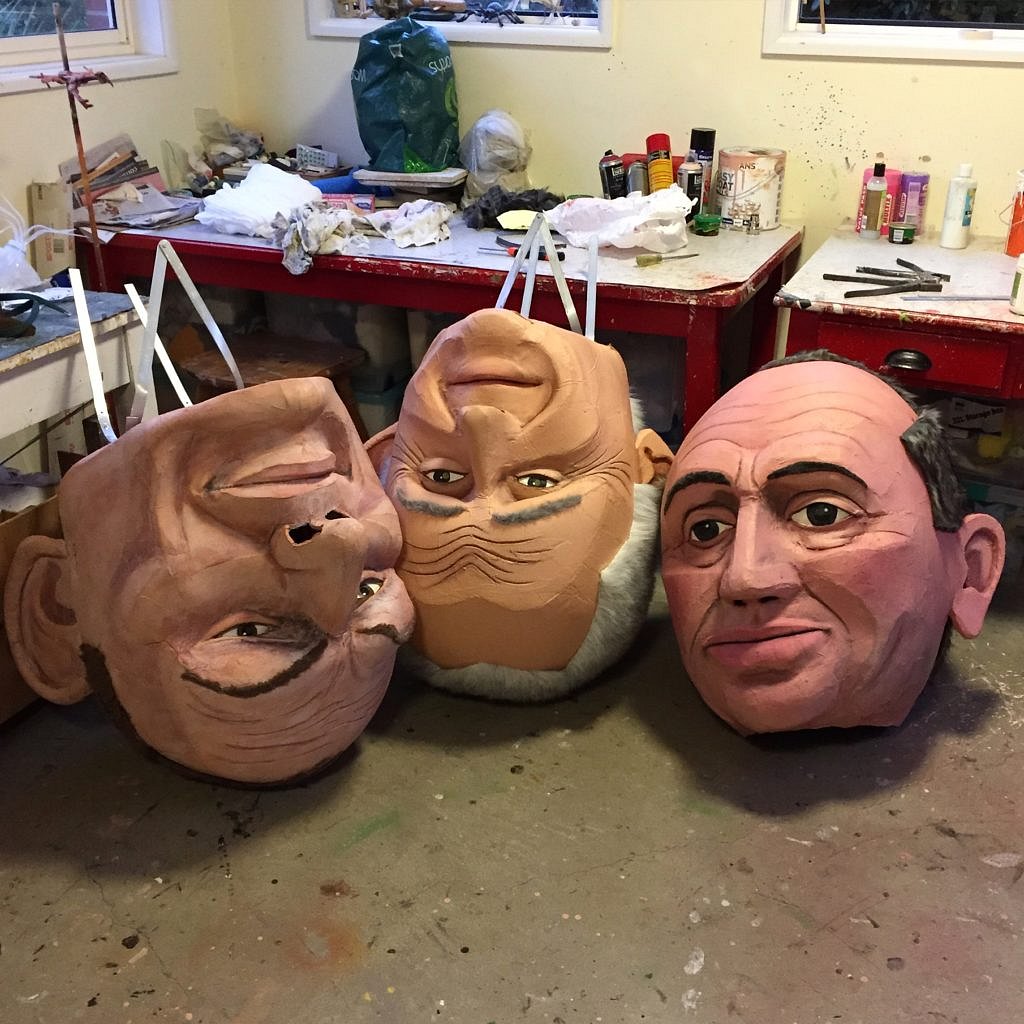 Trio of political puppets